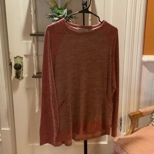 Women's Red Long Sleeve Top